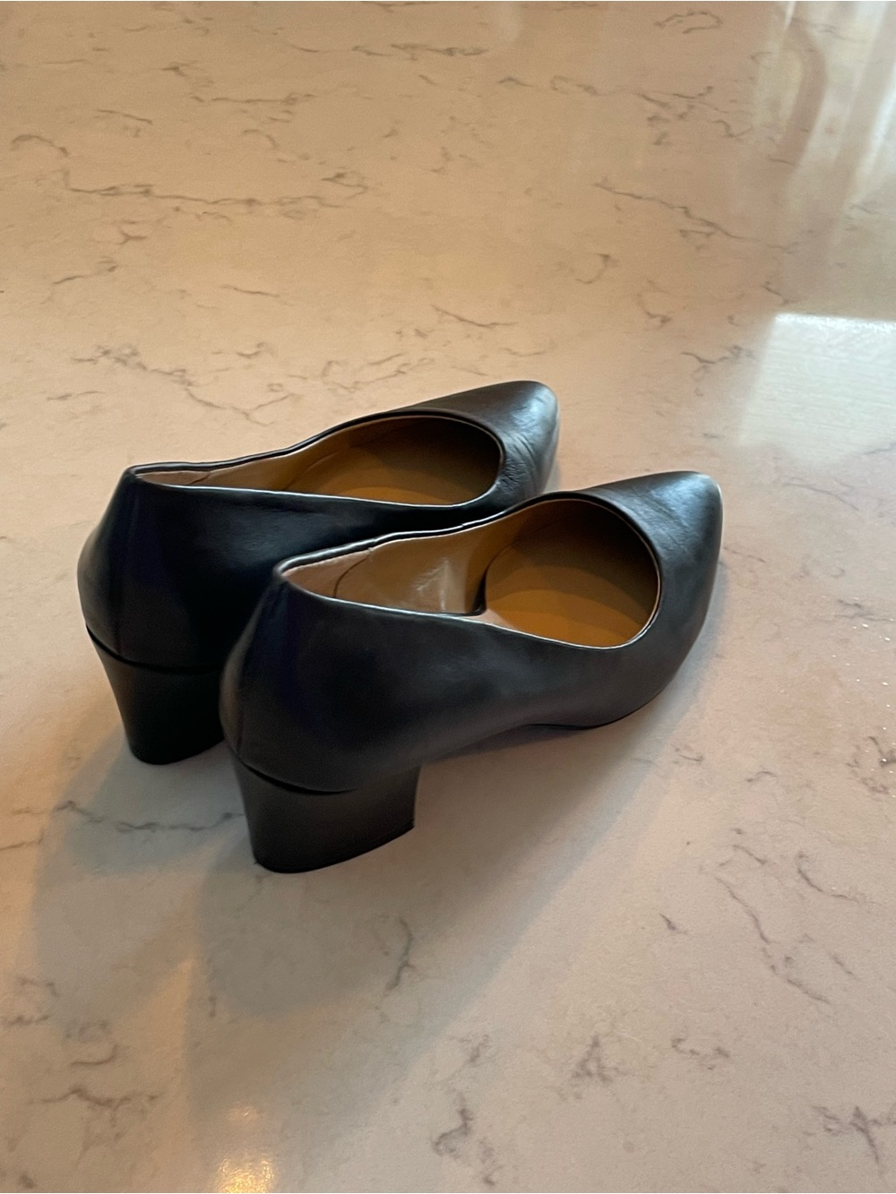 Naturalizer Black Low Block Heel Pumps. Item # 11506